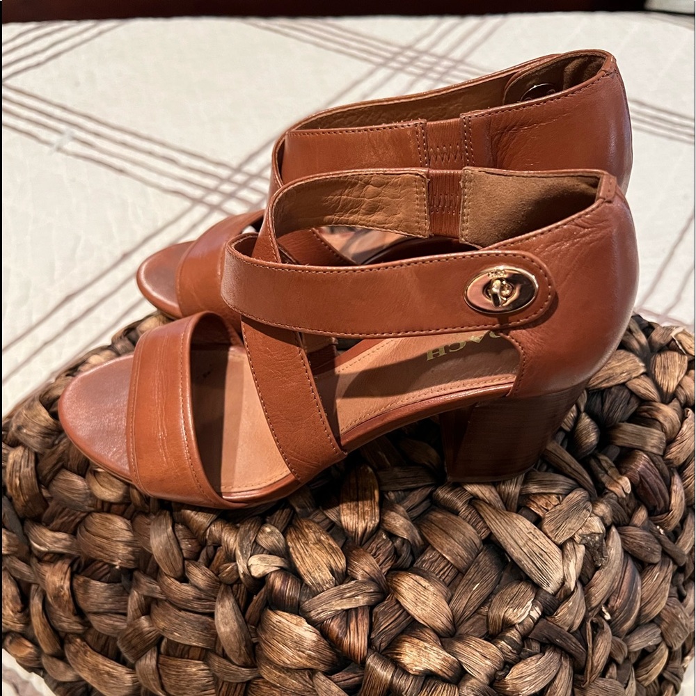 Coach Tan Leather Sandals